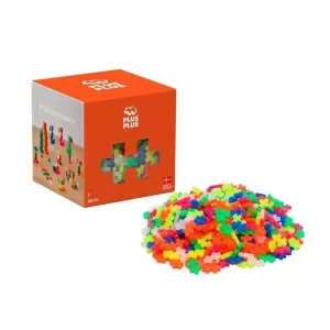 JUEGO CUBO DE PIEZAS PLUS PLUS: NEON 600 PCS