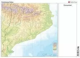 MAPA MUDO CATALUNYA FISICO COLOR