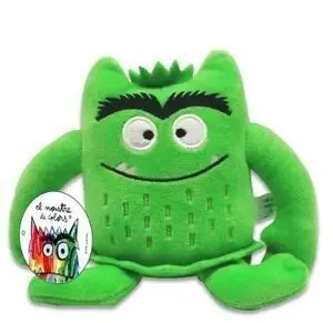 MONSTRUO DE COLORES PELUCHE VERDE 15 CM CALMA